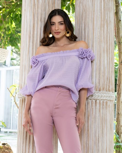 Blusa violeta lila - Imagen 3