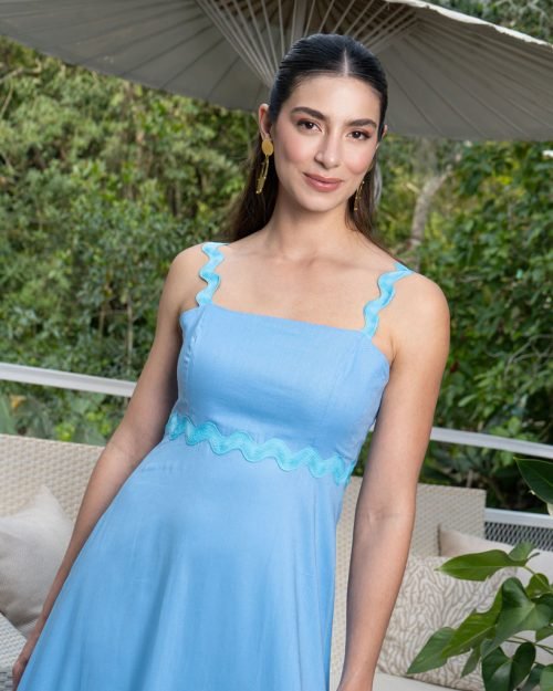 Vestido lorelai celeste - Imagen 3