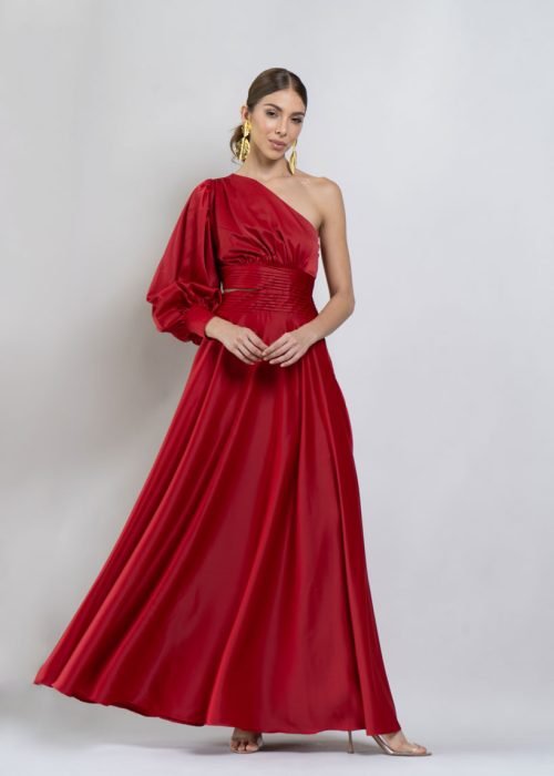 Vestido greta rojo - Imagen 2
