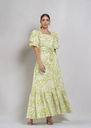 Vestido dafne pistacho