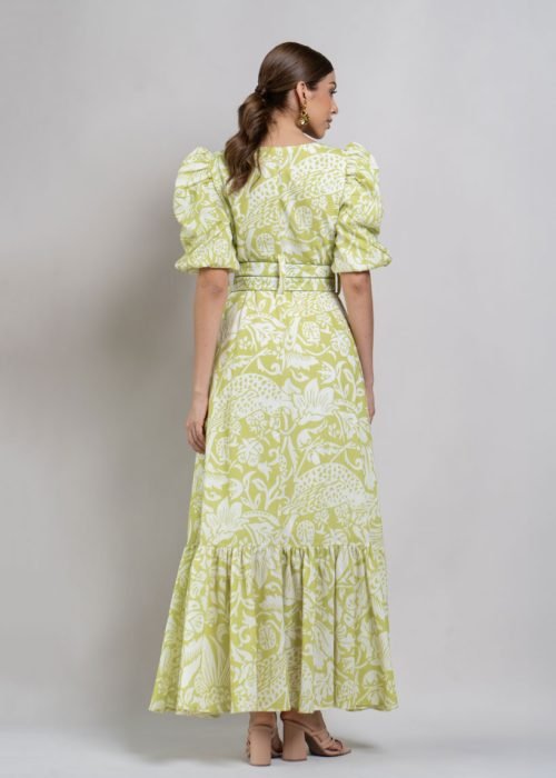 Vestido dafne pistacho - Imagen 3
