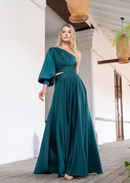Vestido greta verde - Imagen 2