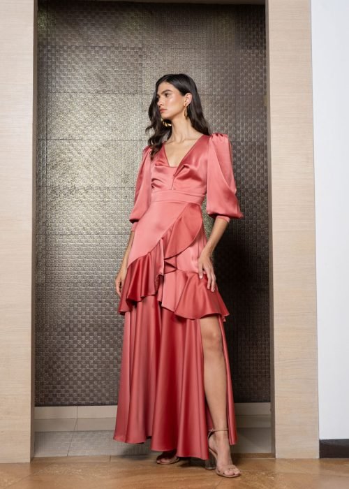 Vestido olimpo guayaba - Imagen 2
