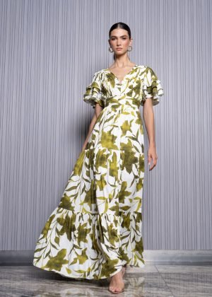 Vestido lana verde