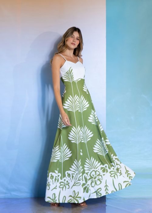 Vestido barbara verde - Imagen 2