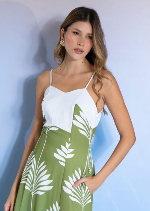 Vestido barbara verde - Imagen 4