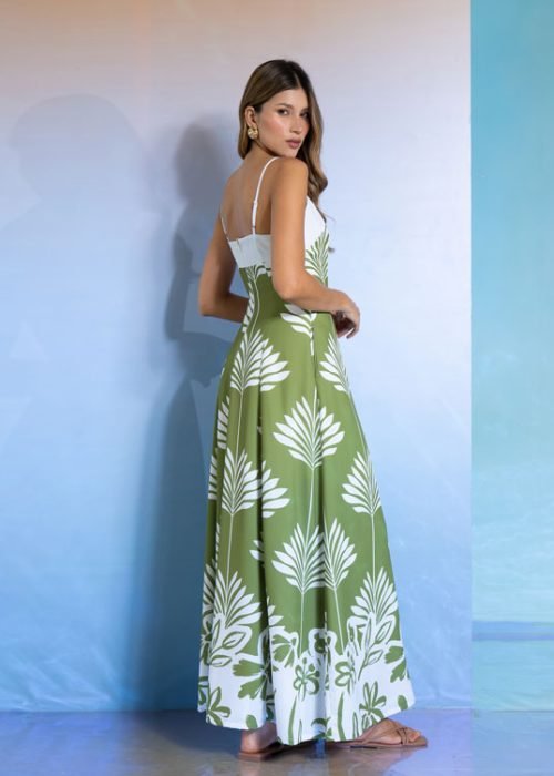 Vestido barbara verde - Imagen 3