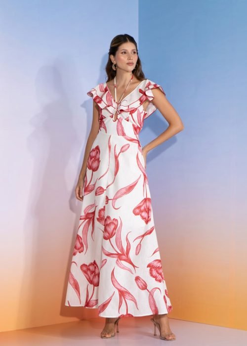 Vestido flora estampado