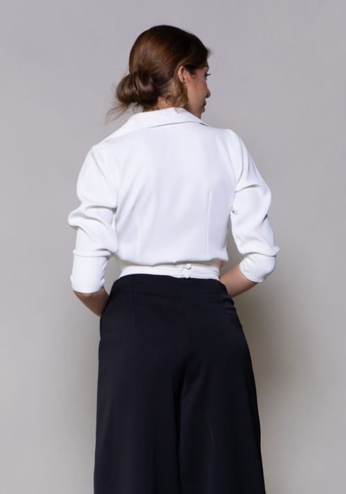 Blusa lina blanca - Imagen 3