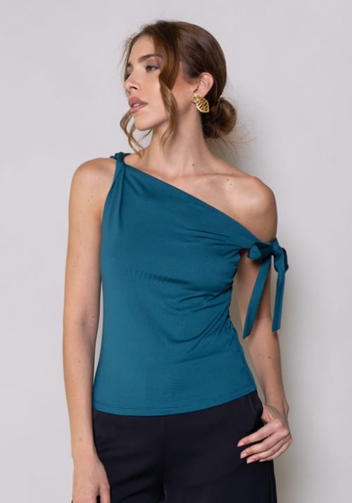 Blusa asia petroleo - Imagen 2