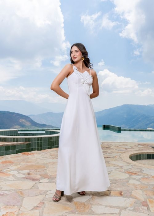 Vestido cairo marfil - Imagen 2