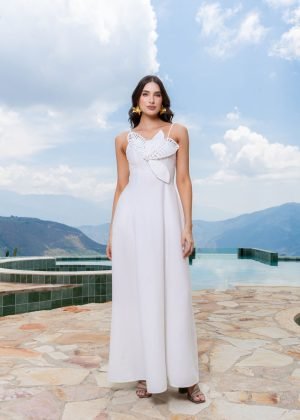 Vestido cairo marfil