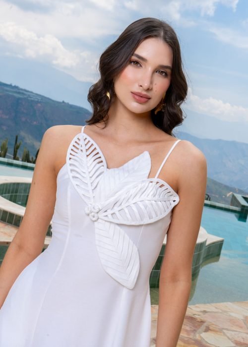 Vestido cairo marfil - Imagen 3