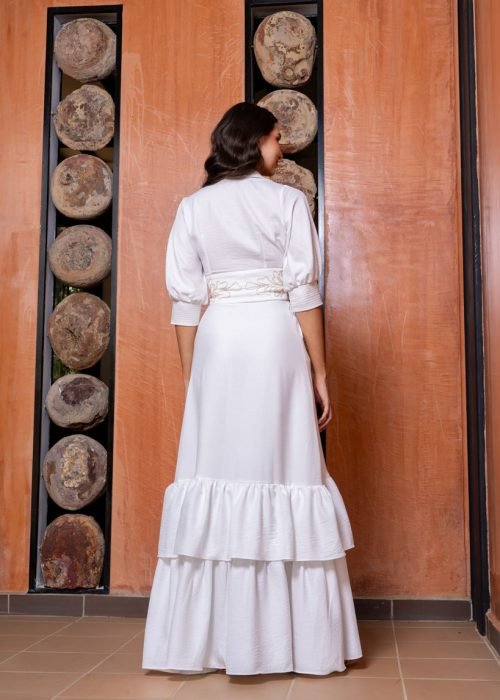 Vestido beatriz marfil - Imagen 5