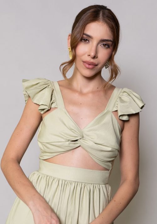 Vestido carmela unicolor - Imagen 2