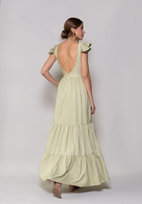 Vestido carmela unicolor - Imagen 3