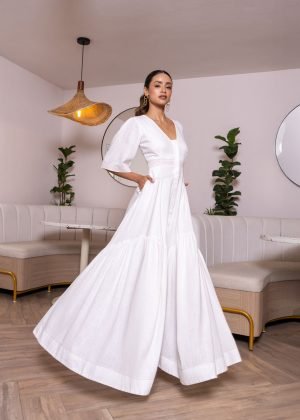 Vestido lily ivory
