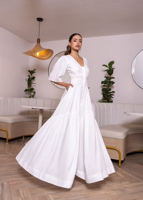 Vestido lily ivory