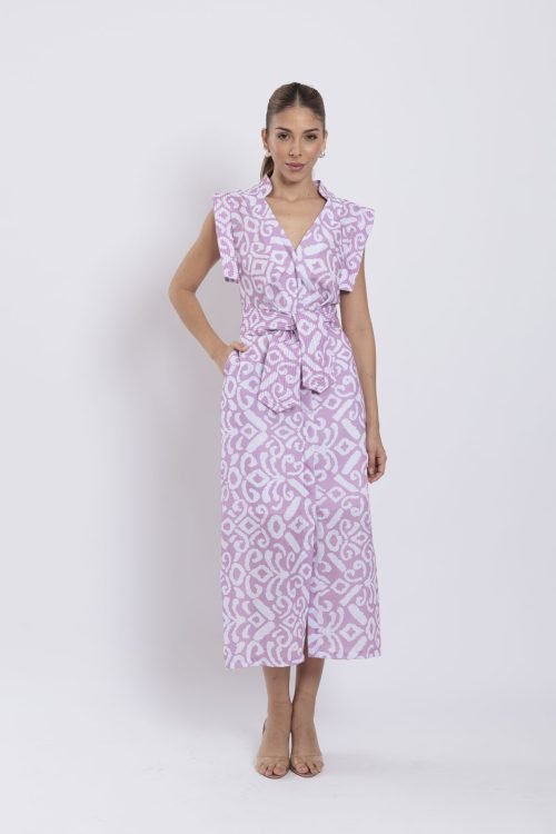 Vestido eloisa estampado rosa