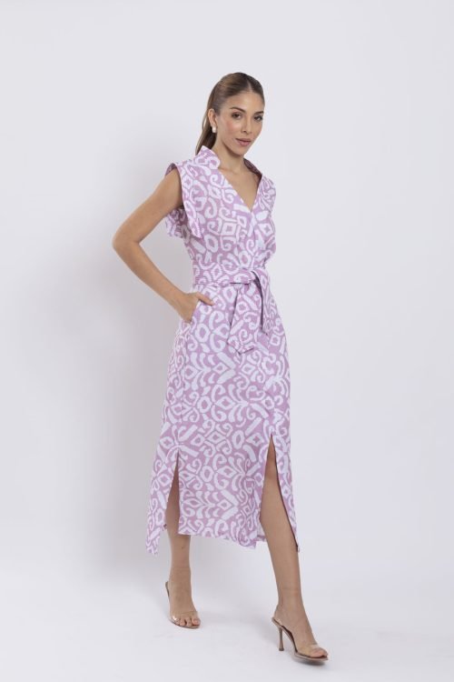 Vestido eloisa estampado rosa - Imagen 2