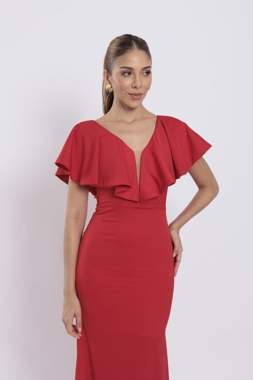 Vestido adara rojo - Imagen 2