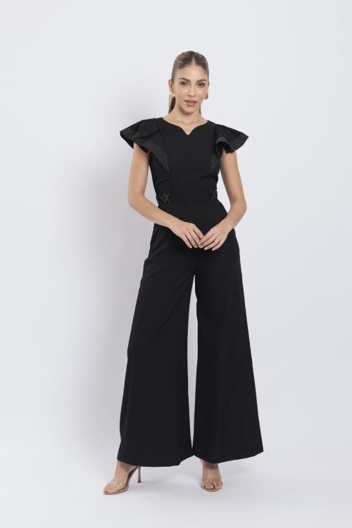 Enterizo lena negro