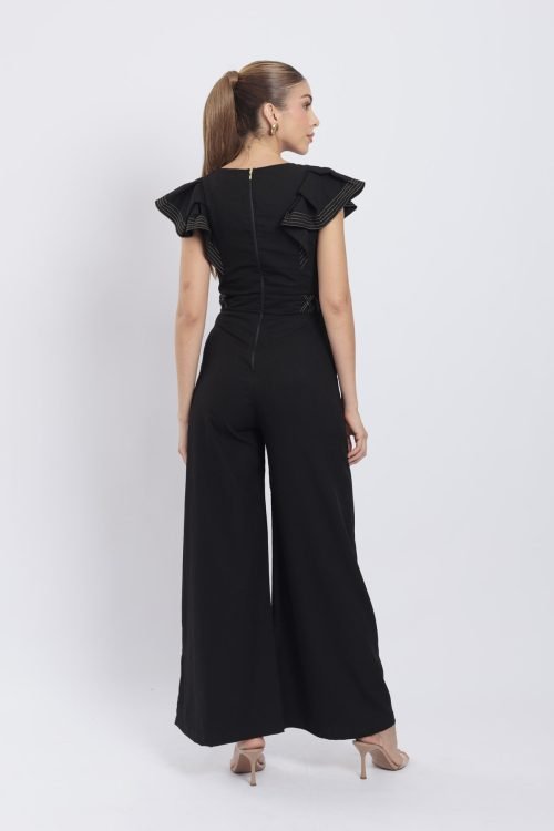 Enterizo lena negro - Imagen 4