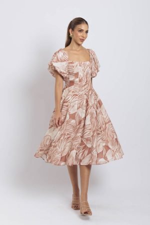 Vestido lana terracota
