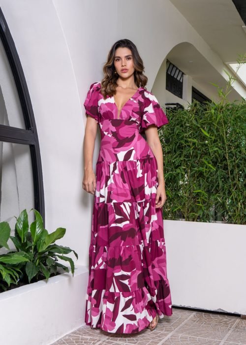 Vestido zaira magenta - Imagen 2