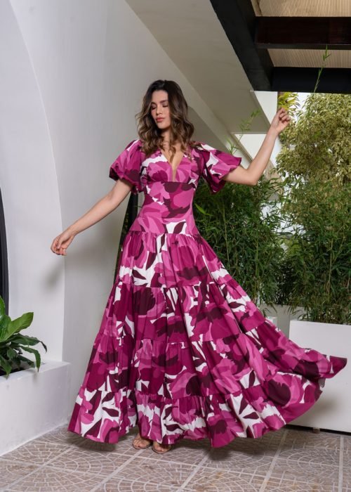 Vestido zaira magenta - Imagen 3