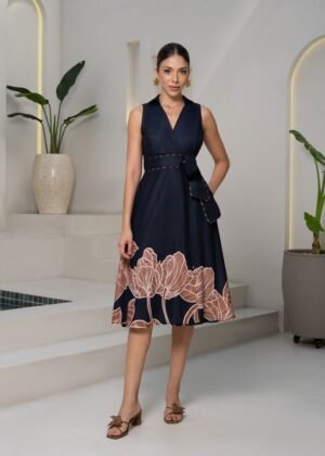 Vestido sabrina estampado cocoa