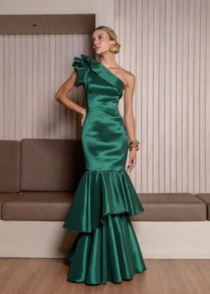 Vestido hana verde pino