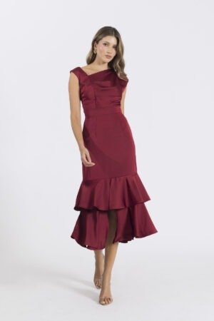 Vestido lea vinotinto