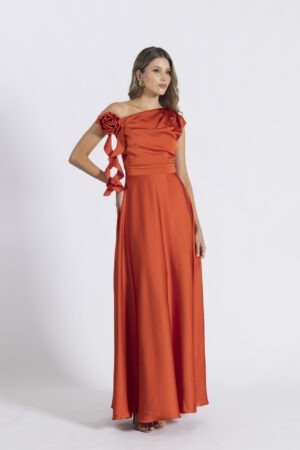 Vestido fernanda terracota