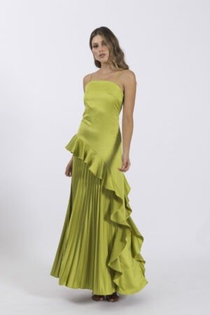 Vestido camelia pistacho