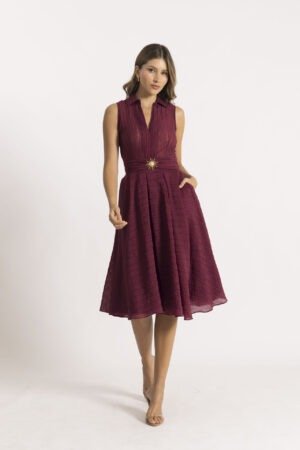 Vestido estefania vinotinto