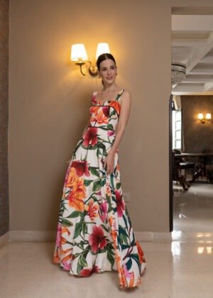 Vestido lina tropical