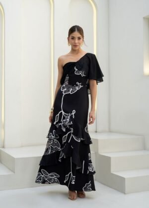 Vestido Alize estampado negro