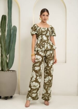Set Ana Lucia estampado verde