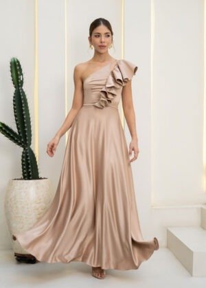 Vestido lourdes champagne