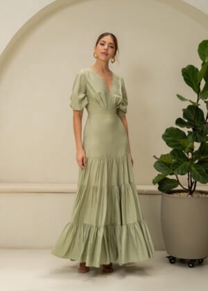 Vestido camila verde menta
