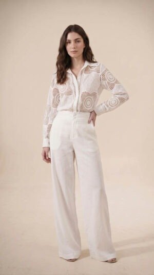 Pantalon romina marfil