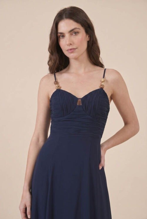 Vestido melina azul oscuro – La guapa
