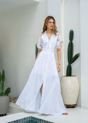 Vestido lumbre marfil