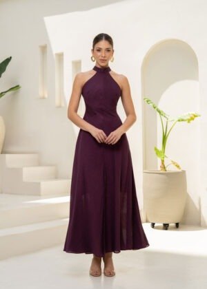 Vestido margareth uva