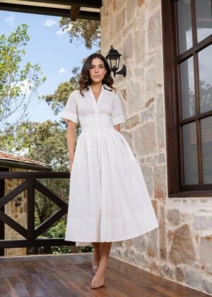 Vestido cayetana ivory