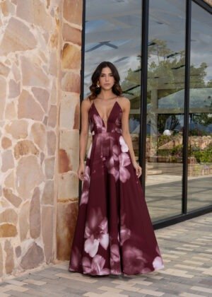 Vestido gabriel vino